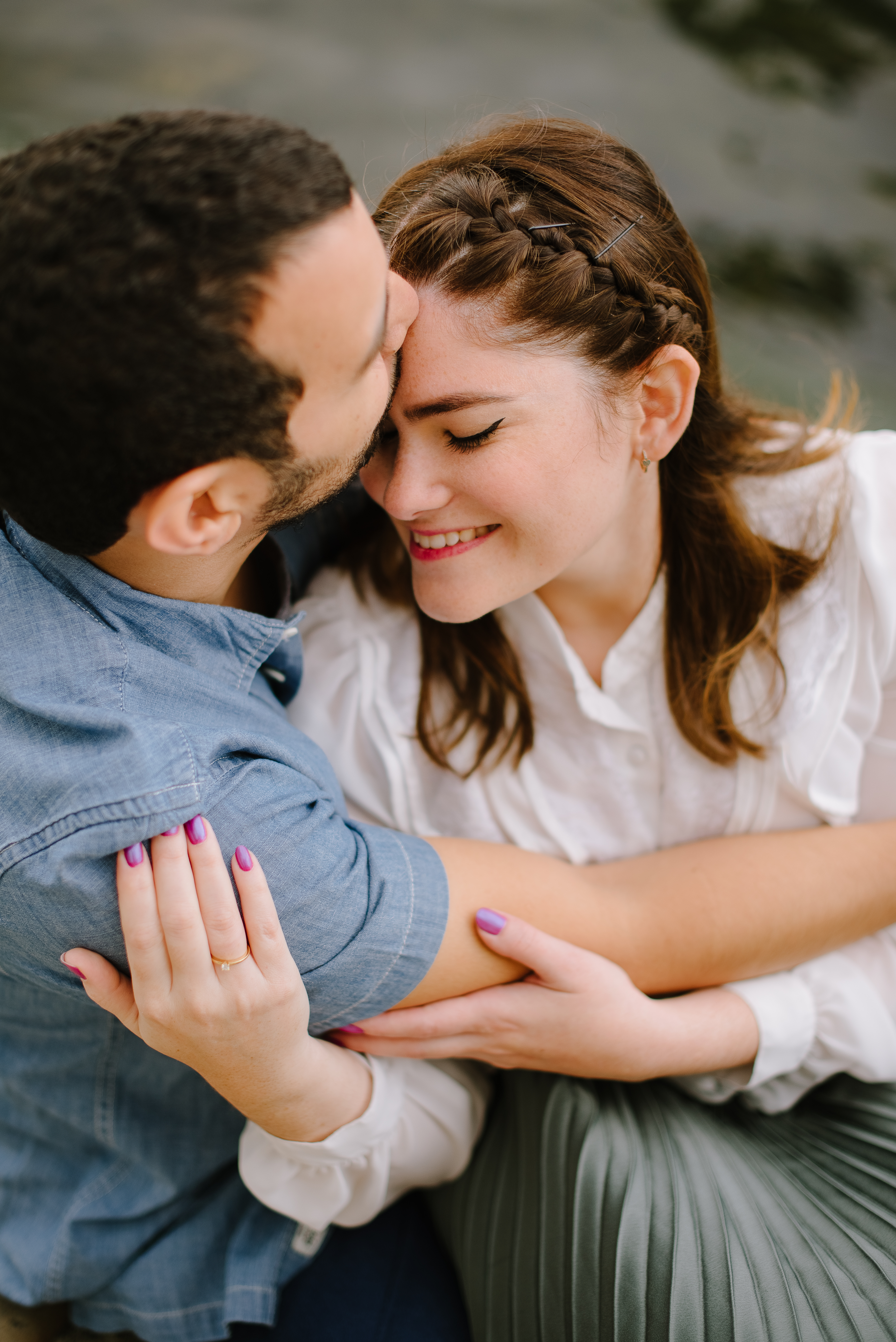 couple walking on paris streets